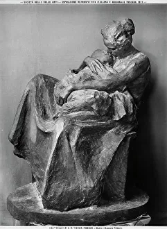 Mother, sculpture by Eugenio Pellini, displayed at the Retrospettiva Italiana e Regionale Toscana della Societ delle Belle Arti (Italian and Tuscan Retrospective by the Association of Fine Arts), Florence