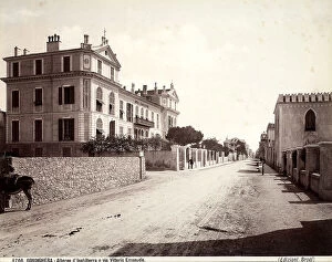 Bordighera Collection: Partial view of Vittorio Emanuele Avenue in Bordighera