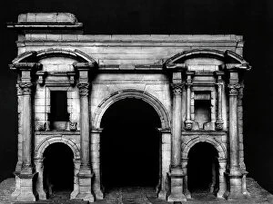 Timgad Collection: Plastic reconstruction of Trajan's arch at Timgad in Algeria at the Augustan Exhibition of Roman