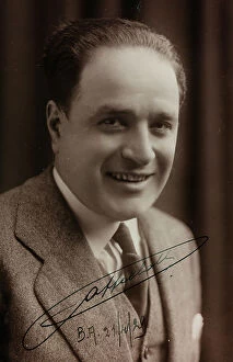 La Spezia Collection: Portrait of Mario Cappello (1895-1954), Ligurian singer; postcard with autograph