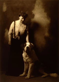 Images Dated 2nd September 2009: Portrait of a woman and dog