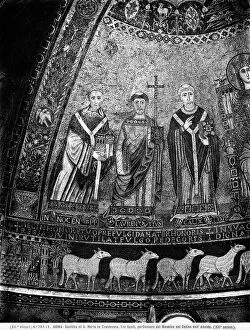 Images Dated 16th January 2009: S. Innocenzio, S. Lorenzo, S. Callisto; detail of the mosaic apse of the Church of S