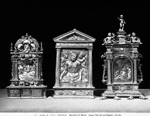Images Dated 4th January 2013: Three shrines with depictions of the life of Christ, in the Treasury of St