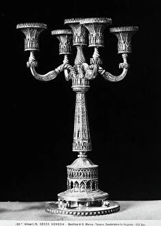 Images Dated 4th January 2013: Silver candelabrum, in the Treasury of St. Mark's Basilica in Venice