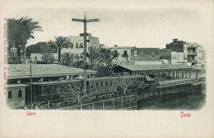 Suez Collection: Suez, Egypt train station