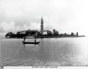 View of Isola degli Armoni in the lagoon of Venice