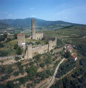 Images Dated 19th December 2006: View of the Castle of Montecchio Vesponi, detail of the large squared tower