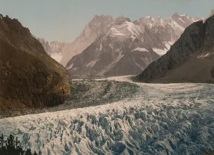 View of Leschaud glacier, Mont Mallet