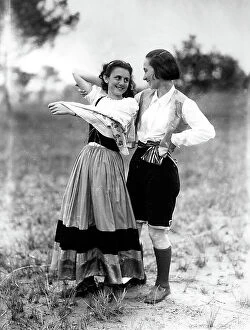 Images Dated 29th September 2014: Villa Rosa Maltoni Mussolini: two adolescents wearing traditional Friulian costumes