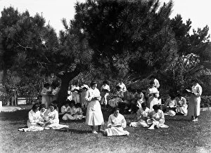Images Dated 29th September 2014: Villa Rosa Maltoni Mussolini: female students during an outdoor lesson