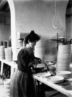 Images Dated 19th May 2010: A worker of the ceramic products in the Ginori Factory, in Doccia near Florence