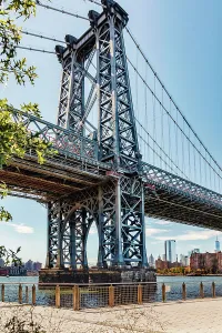 New York City Skyline with Williamsburg Bridge and One World