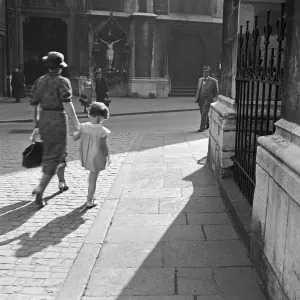 Aachen Street Scene Print, 1930s