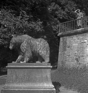 Print of Bear Sculpture in Stuttgarts Rotwildpark