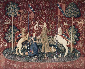 Lady and the Unicorn -Sense of Taste Print (Flemish, 15th Century