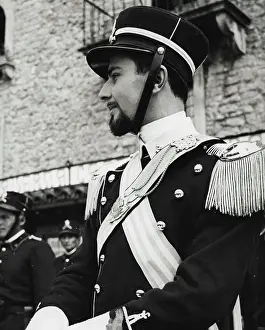 Prints of Military polish personified is this Lieutenant of the little army of the republic of San Marino. The Tiny, 1, 000-year-old independent state is located within the heart of Italy. December 23, 1955 San Marino Prints: Military polish personified print, a Lieutenant of San Marino's little army