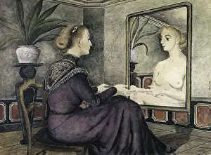 Surrealism Prints: Woman Before Her Mirror Print, 1948