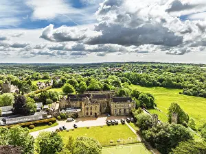 Battle Of Hastings Prints: 1066 Battle of Hastings, Battle Abbey Print from a Drone