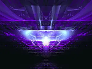 Artificial Lighting Effects Prints: Abstract esoteric or sci fi background - computer-generated 3d illustration
