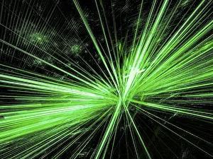Abstract Technology Picture Prints: Abstract rays burst - computer-generated image