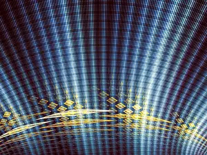 Computer Generated Image Prints: Abstract tech background - computer-generated image