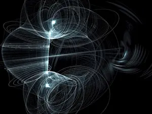 Computer Generated Image Prints: Abstract technology background - computer-generated image