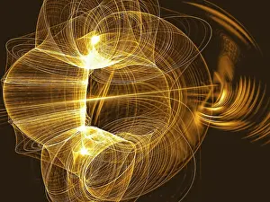 Fractal Geometry Design Prints: Abstract technology background - computer-generated image