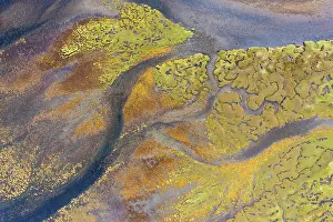 Isle Of Skye Prints: Aerial View Print of Isle of Skye River Course and Banks