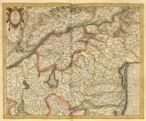 Tyrol, Emilia Romagna, Veneto Italy Map Print 1623