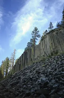 Basalt Rock Formations Prints: Basalt columns at Devils Postpile National Monument
