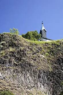 Deserted Chapel Architecture Prints: Basalt rocks in Parkstein, Upper Palatinate
