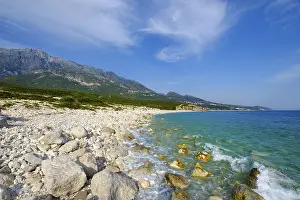 Prints of Beach of Palasa, near Dhermi, Albanian Riviera, Ionian Sea, Qark Vlore, Albania Beach of Palasa, near Dhrmi, Albanian Riviera, Ionian Sea, Qark Vlor, Albania Albania Prints: Beach of Palasa Print, Albanian Riviera, Albania