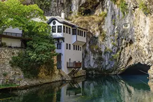 Prints of Blagaj Tekke and Buna River Spring in Mostar, Bosnia and Herzegovina Bosnia And Herzegovina Prints: Blagaj Tekke and Buna River Spring Print, Mostar, Bosnia