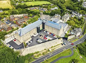 United Kingdom Travel Photography Prints: Bodmin Jail and Bodmin Luxury Hotel from a drone