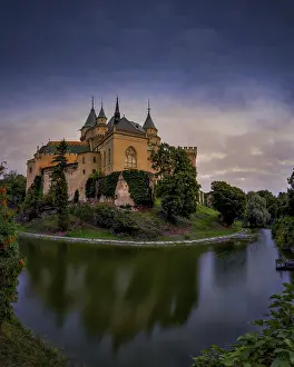Prints of Bojnice - beautiful Slovak cestle in nature, a wonderful destination for vacation and relaxation Slovakia Prints: Bojnice Castle Print - Slovak Nature Scene