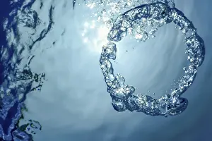 Framed Print : Bubble Ring Underwater Print Framed Print : Bubble Ring Underwater Print