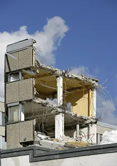 Ruined Building Prints: Building in the process of being torn down