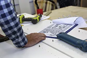 Handcrafted Goods Production Process Prints: Carpenter at work in his carpentry workshop