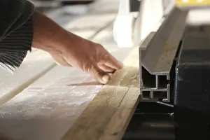 Handcrafted Goods Production Process Prints: Carpenter at work in his carpentry workshop