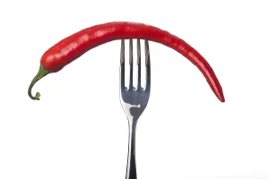 Bell Pepper Plant Prints: Chilli on a fork