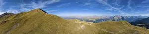 Switzerland Prints: Aerial View Print of Chrbschhorn and Landwassertal, Davos