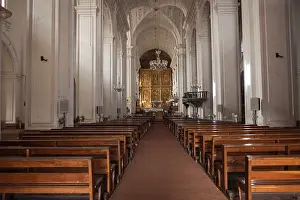 Surrealism Prints: Church Interior in Old Goa, India Print