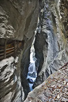Prints of Climbing trail, Liechtensteinklamm (Liechtenstein Gorge), St. Johann im Pongau, Salzburg, Austria, Europe Liechtenstein Prints: Liechtensteinklamm Gorge Climbing Trail Print, Austria