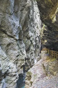 Prints of Climbing trail, Liechtensteinklamm (Liechtenstein Gorge), St. Johann im Pongau, Salzburg, Austria, Europe Liechtenstein Prints: Liechtensteinklamm Climbing Trail Print, Austria