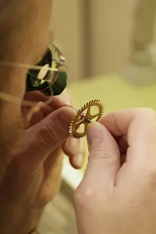 Watchmaker Profession Prints: Clockmaker restore clock
