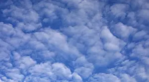Upper Austria Landscape Prints: Cloudscape of altocumulus clouds