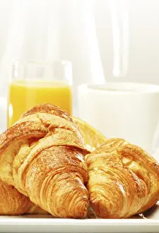 Empty Table Composition Prints: Composition with breakfast on the table