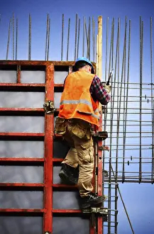 Construction Industry Prints: Construction worker at work