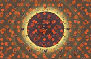 Abstract Heart Pattern Prints: Creative abstract heart pattern background texture