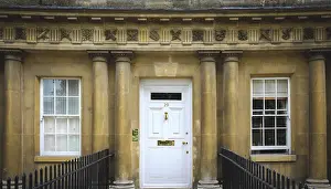 Prints of Curved terrace of Georgian Town houses in The Circus, Bath, England, United Kingdom Bath Prints: The Circus, Bath - Curved Georgian Town House Print